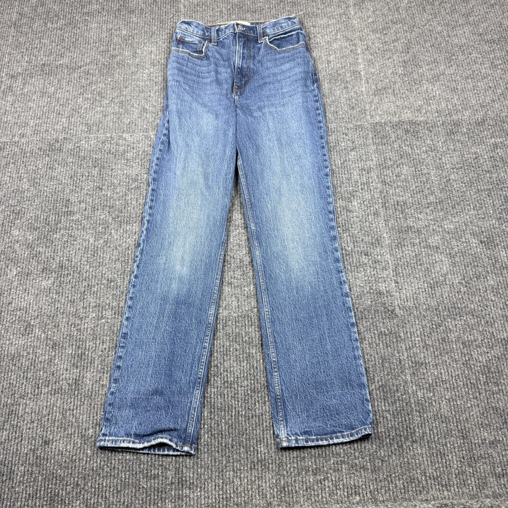 Abercrombie & Fitch The 90s Straight Ultra High Rise Jeans Blue 25/0R